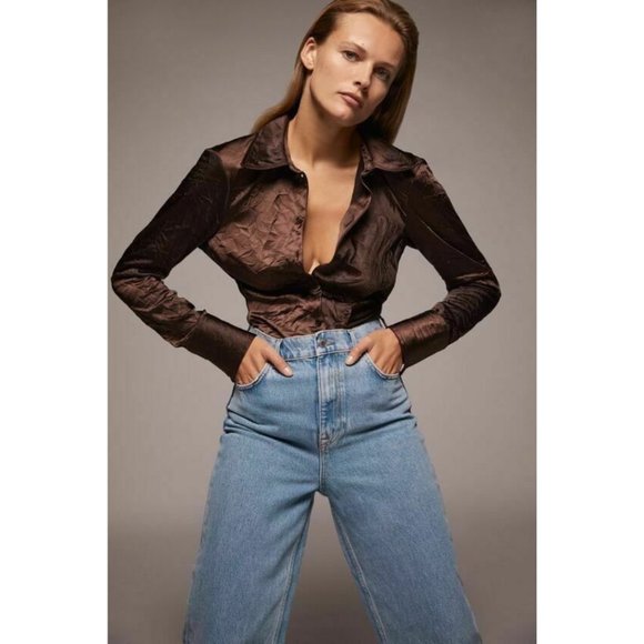 Zara Denim - Zara Size US 10 Women The 90's Full Length Jeans in Serenity Blue High Rise NEW